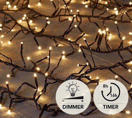 LED Treecluster L20m 1536L (Timer/IP44/Outdoor/Dimmer)