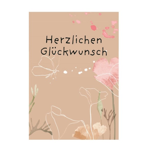 Geschenkkärtchen Spring 5,2x7,4cm (m. Klammer)